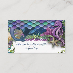 Cartão De Informações Etiquetas de Cavalo-marinho Roxo