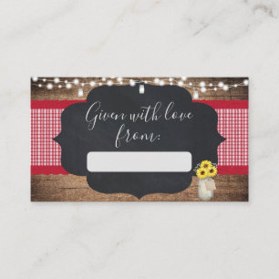 Cartão De Informações Etiquetas de presentes do Chá de fraldas BaBYQ