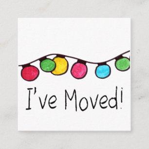 Cartão De Informações Eu movi luzes da árvore de Natal