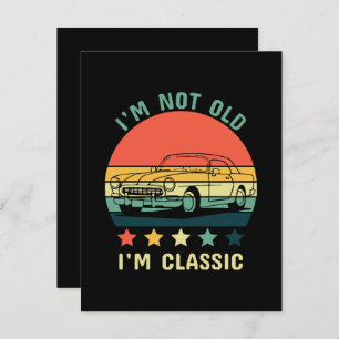 Cartão De Informações Eu não sou velho Eu sou clássico