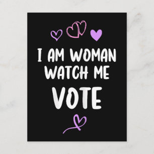 Cartão De Informações Eu Sou Mulher Observe Me Votar
