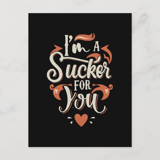 Cartão De Informações Eu Sou Um Trouxa Por Você (Frente)