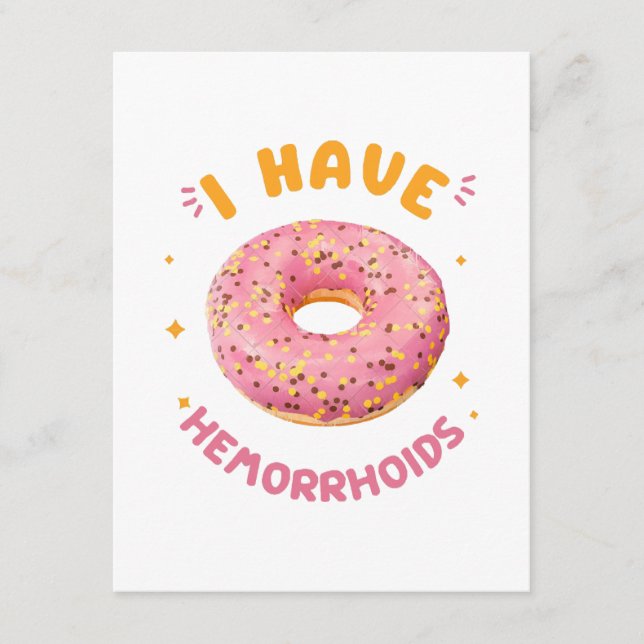 Cartão De Informações Eu tenho hemorroidas (Frente)