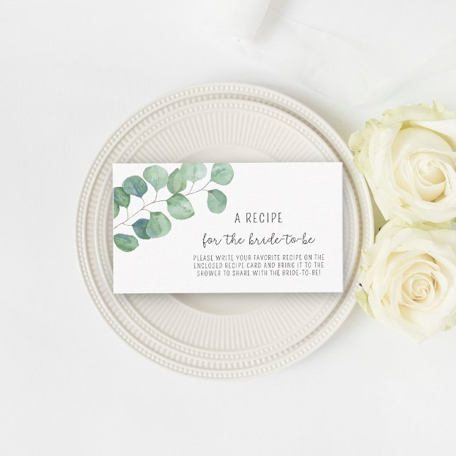 Cartão De Informações Eucalipto - Receita para a noiva (Criador carregado)