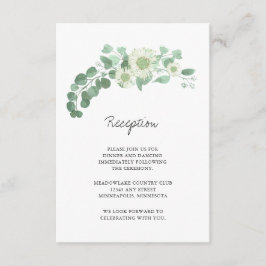 Cartão De Informações Eucalyptus Blooming Recepção de casamento