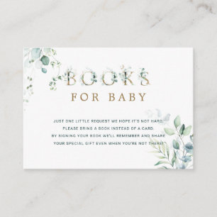 Cartão De Informações Eucalyptus Botanical Dourado Book Request