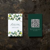 Eucalyptus branch qr code casamento rsvp