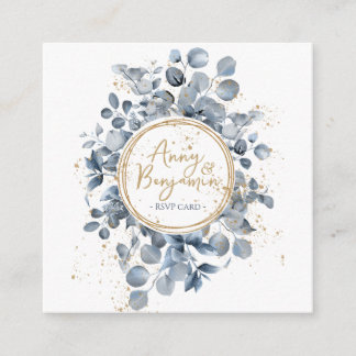 Cartão De Informações Eucalyptus Dourado Glitter Code 01 - RSVP 2