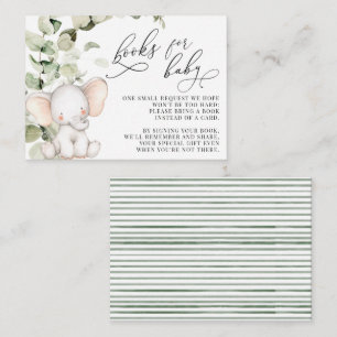 Cartão De Informações Eucalyptus Elephant Livros Neutros Para Bebê