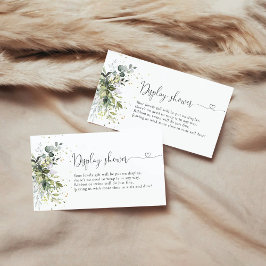 Cartão De Informações Eucalyptus Floral Greenery Chá