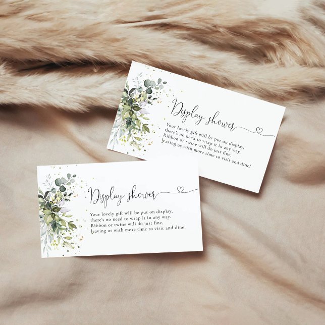 Cartão De Informações Eucalyptus Floral Greenery Chá (Criador carregado)