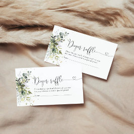 Cartão De Informações Eucalyptus Floral Greenery Fralda Raffle