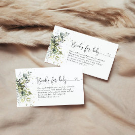 Cartão De Informações Eucalyptus Floral Greenery Livros Para Bebê