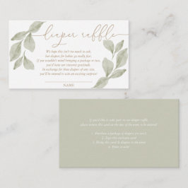 Cartão De Informações Eucalyptus Fralda Raffle