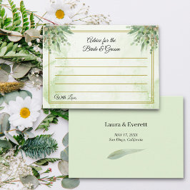 Cartão De Informações Eucalyptus Frame Green Foliage Advice