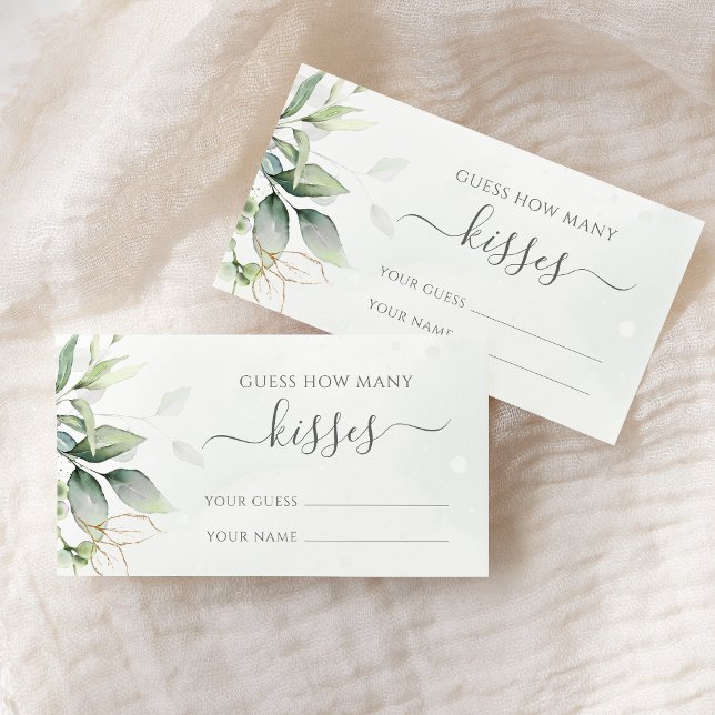 Cartão De Informações Eucalyptus Greenerence adivinha quantos jogos de b (Criador carregado)