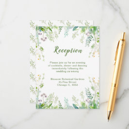 Cartão De Informações Eucalyptus Greenerence deixa Recepção de casamento