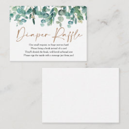 Cartão De Informações Eucalyptus Greenery Fralda Raffle