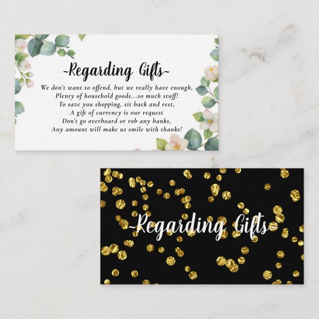 Cartão De Informações Eucalyptus Honeymoon Desejando Bem (Frente/Verso)