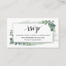 Eucalyptus, RSVP on-line via Site de Casamento