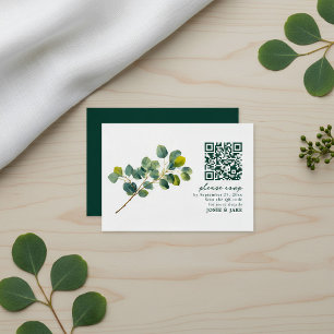 Cartão De Informações Eucalyptus sai do recinto do casamento