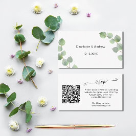 Cartão De Informações Eucalyptus website de resposta ao casamento RSVP