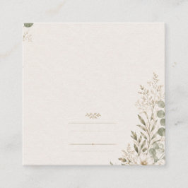 Cartão De Informações European Wedding Invitation in Olive Green