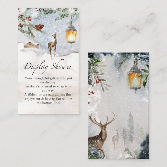 Cartão De Informações Evergreen display schouwer (Frente/Verso)