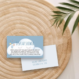 Cartão De Informações Exibir Chá Sem Dons Quebrar Estrelas e Nuvem de Po