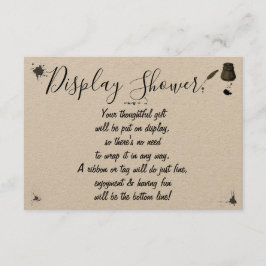 Cartão De Informações Exibir chuveiro de noiva Pen & tinteiro Enclo