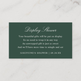 Cartão De Informações Exibir Cores Personalizadas do Chá Verde Escuro