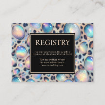 Exotic Posh GIft Registry Details Enclosure Cards