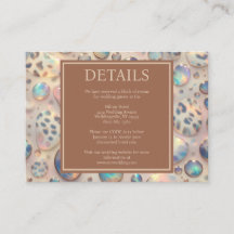 Exotic Posh Reception Details Enclosure Cards