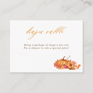 Cartão De Informações Exposição de Abóboras e Folhas da Floresta de Outo