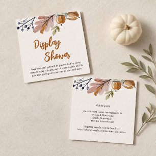 Cartão De Informações Exposição de Aguarela de Outono Registro de Chuvei