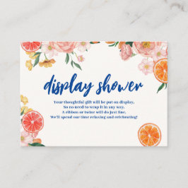 Cartão De Informações Exposição de Chá de Panela floral That´s Amore