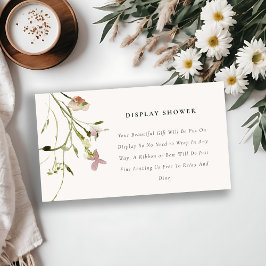 Cartão De Informações Exposição de Chuva de Flora de Prado Tomara que Ch