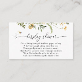 Cartão De Informações Exposição de Chuveiro de Flor Silvestre Amarela e