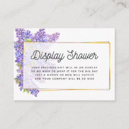 Cartão De Informações Exposição de chuveiro de herbário geométrico doura