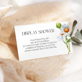 Cartão De Informações Exposição de chuveiro de margarida de aquarela min