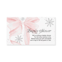 Exposição de Chuveiro de Neve com Laço Rosa