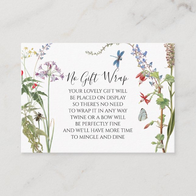 Cartão De Informações Exposição de Flores Aquáticas de Flores Silvestres (Frente)