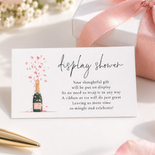 Cartão De Informações Exposição de Noiva Modern Petals Prosecco Chuveiro