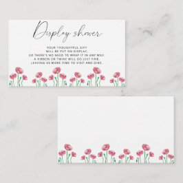 Cartão De Informações Exposição minimalista de chuveiro de primavera