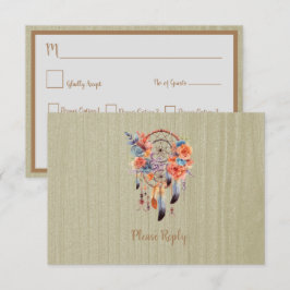 Cartão De Informações Exquisite Boho Dream Catcher Weding RSVP