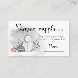 Cartão De Informações Faca de fralda de inverno