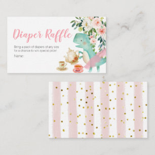 Cartão De Informações Faca de fralda do partido Dinosaur Tea Party