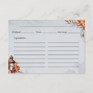 Cartão De Informações Fácil como Pie Basic Recipipipe Card