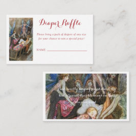 Cartão De Informações Fada Rosa Bênçãos Fralda Raffle