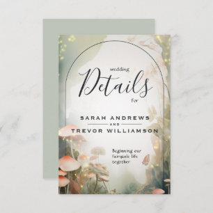 Cartão De Informações Fairy Tale Woodland Fairycore Romance